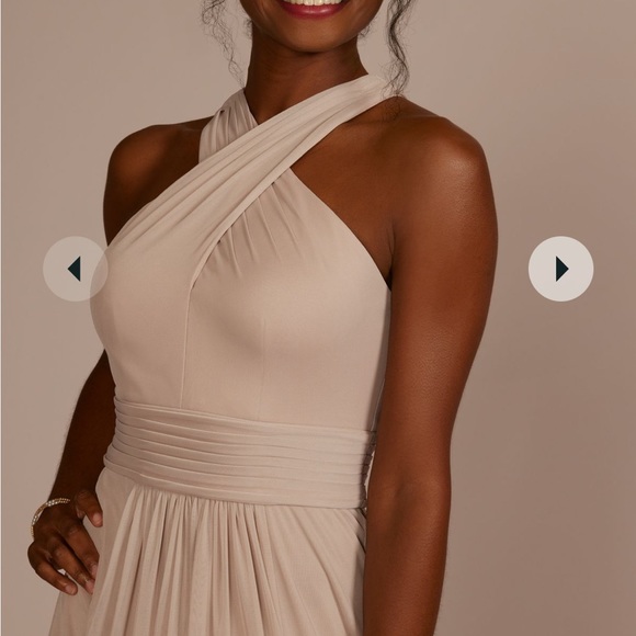 David‘s Bridal Crisscross High-neck Mesh Bridesmaid Dress - Picture 3 of 6